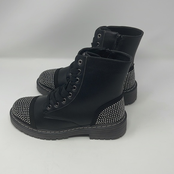 Sugar Kalina Studded Combat Ankle Boots - Picture 3 of 13
